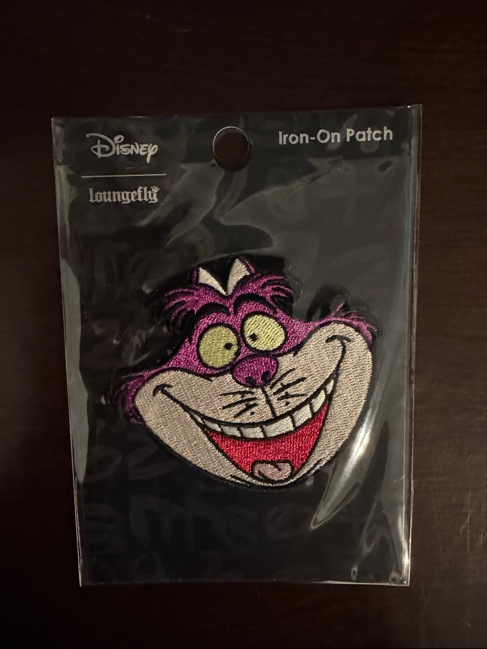 Disney Cheshire Cat Iron-On Patch - Purple, Pink, White, Yellow, Black, Red